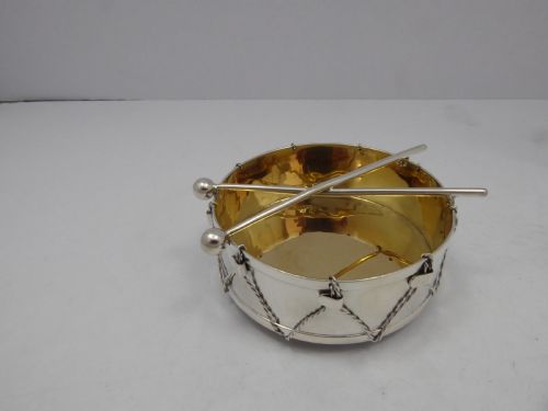 SOLID SILVER VICTORIAN 1868 DRUM DISH - ADDITIONAL PHOTO 2