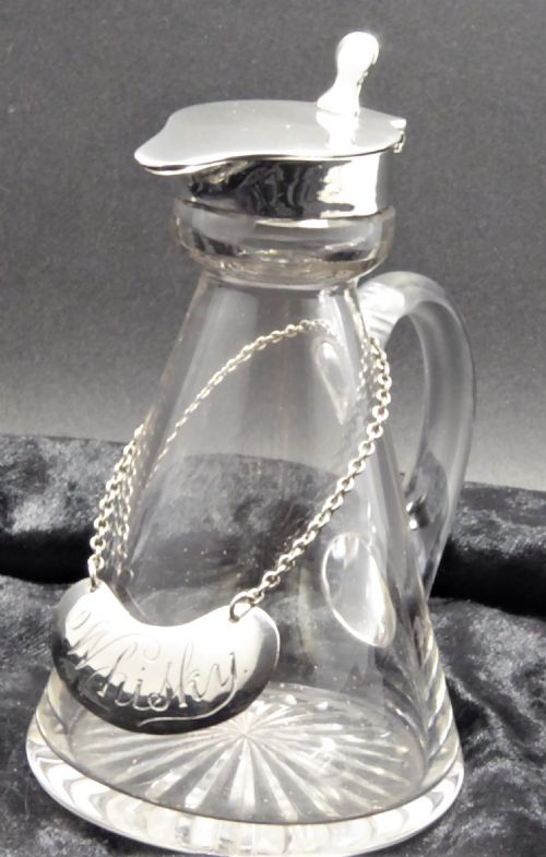 whiskey noggin and lable 1922 - CATEGORY: ANTIQUE SILVER - DATED 1920