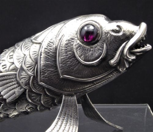 SOLID SILVER ARTICULATED FISH - ADDITIONAL PHOTO 2