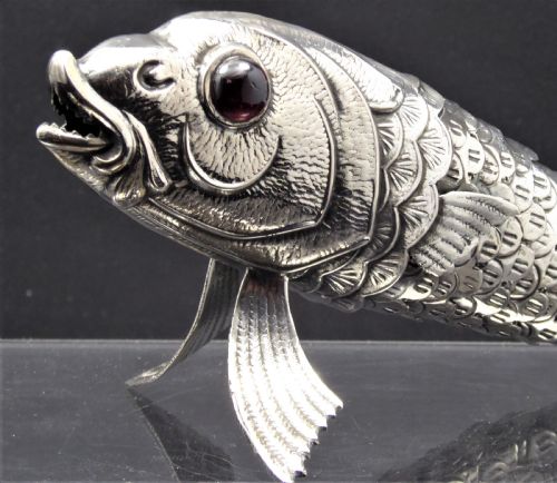 SOLID SILVER ARTICULATED FISH - ADDITIONAL PHOTO 4