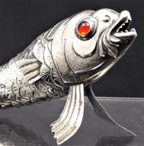SOLID SILVER ARTICULATED FISH - ADDITIONAL PHOTO 2