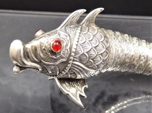 SOLID SILVER ARTICULATED FISH - ADDITIONAL PHOTO 1
