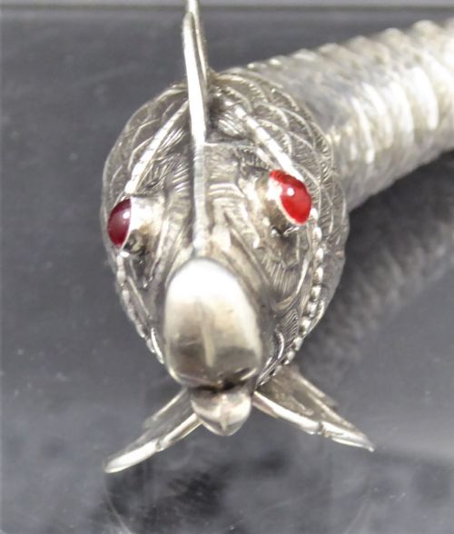 SOLID SILVER ARTICULATED FISH - ADDITIONAL PHOTO 2