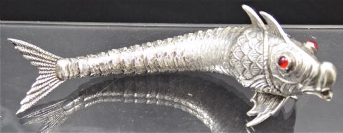 SOLID SILVER ARTICULATED FISH - ADDITIONAL PHOTO 3