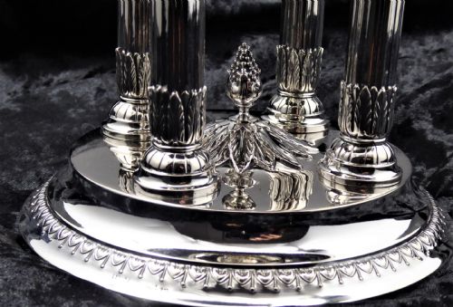 STUNNING AND RARE 4 COLUMN STANDING BOWL - ADDITIONAL PHOTO 2