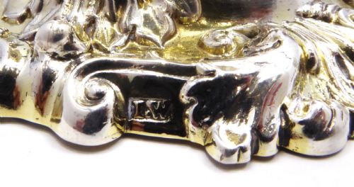 GEORGIAN SILVER AND GILT DWARF CANDLESTICKS 1825 - ADDITIONAL PHOTO 13