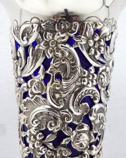 STUNNING SILVER VICTORIAN VASE 1893 - ADDITIONAL PHOTO 8