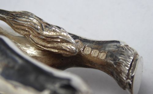 SOLID CAST SILVER FIGURE OF A BULL - ADDITIONAL PHOTO 3