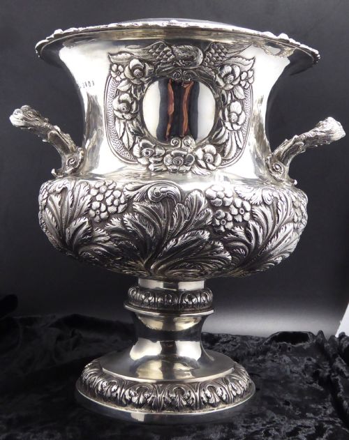 massive irish dublin silver georgian wine cooler - CATEGORY: ANTIQUE SILVER - DATED 1800