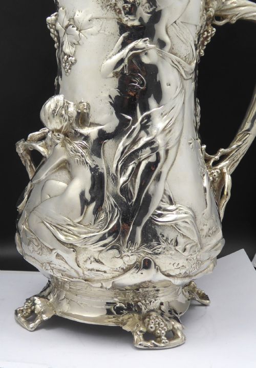 HUMONGOUS ART NOUVEAU STYLE BEER STEIN - ADDITIONAL PHOTO 2
