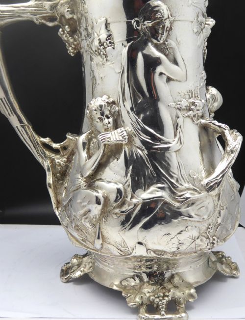 HUMONGOUS ART NOUVEAU STYLE BEER STEIN - ADDITIONAL PHOTO 8