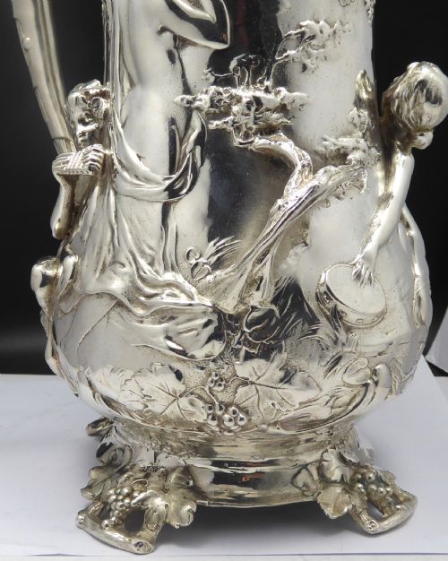 HUMONGOUS ART NOUVEAU STYLE BEER STEIN - ADDITIONAL PHOTO 4