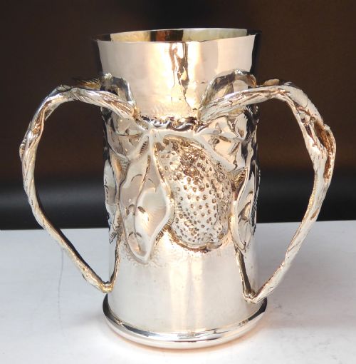 SOLID SILVER ART NOUVEAU STYLE VASE - ADDITIONAL PHOTO 2