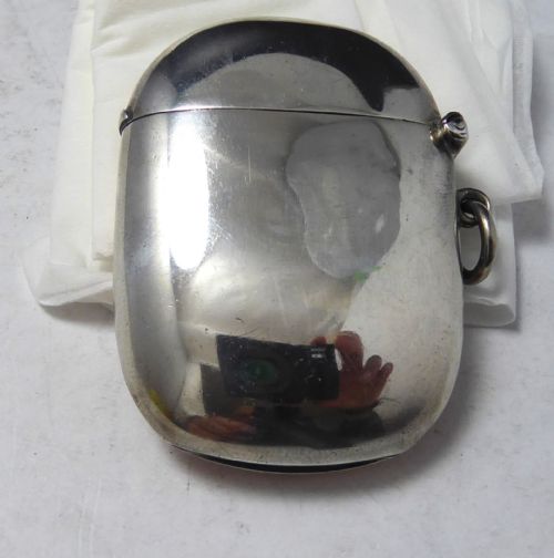 SOLID SILVER AND 9CT GOLD VESTA CASE 1897 - ADDITIONAL PHOTO 2