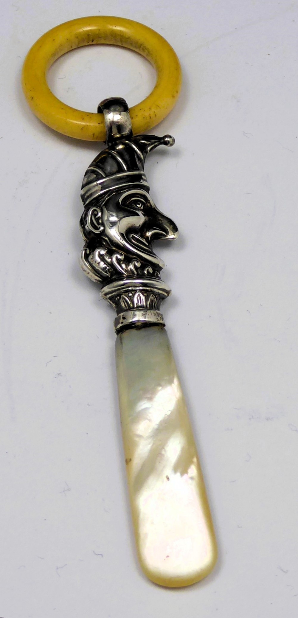 Silver Teether Silver And Mother Of Pearl Baby's Teether
