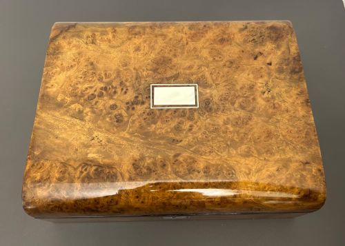 VICTORIAN BURR WALNUT WRITINGJEWELLERY BOX - ADDITIONAL PHOTO 8
