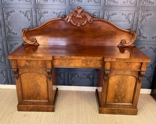 Victorian Mahogany Pedestal Sideboard 