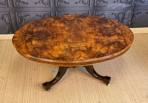 Victorian Burr Walnut Coffee Table 