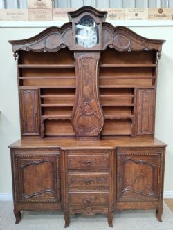 ANTIQUE CLOCK DRESSER