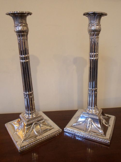 Pair of George III Silver Candlesticks