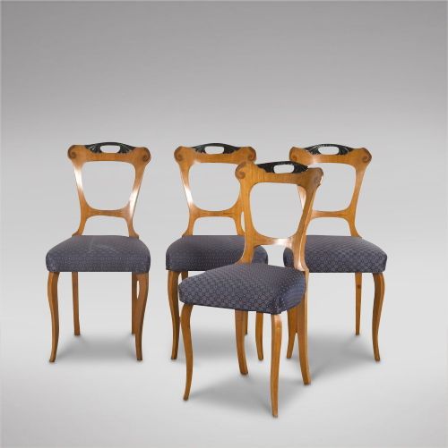 A Set of Four Biedermeier Chairs