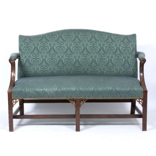 A Mahogany Camel Backed Sofa