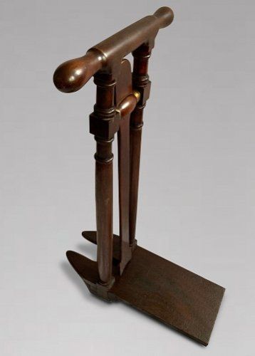 A Victorian Mahogany and Brass Boot Jack