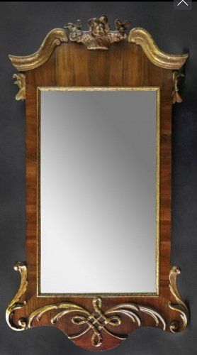 A 19thc Walnut Wall Mirror