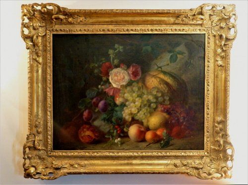 Hendrik Jan Hein (1822-1866) - Still Life Fruit - Signed & Dated 1855