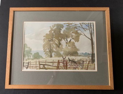 Reginald William Gammon - Watercolour on Paper - Donkeys