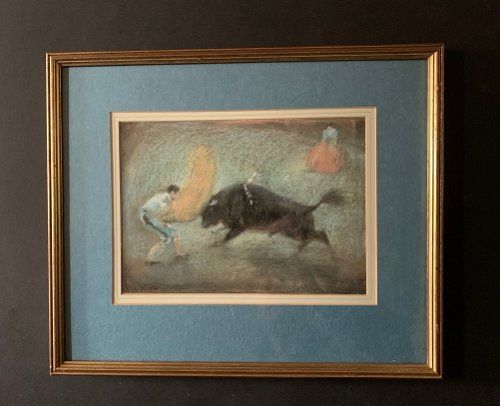 Raoul Millais - Pastel on Paper - The Bullfight