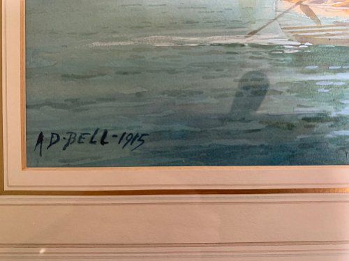 fig 2. A D Bell (Wilfred Knox) Italian school watercolour, Venice, 25cm x 36cm, Signed