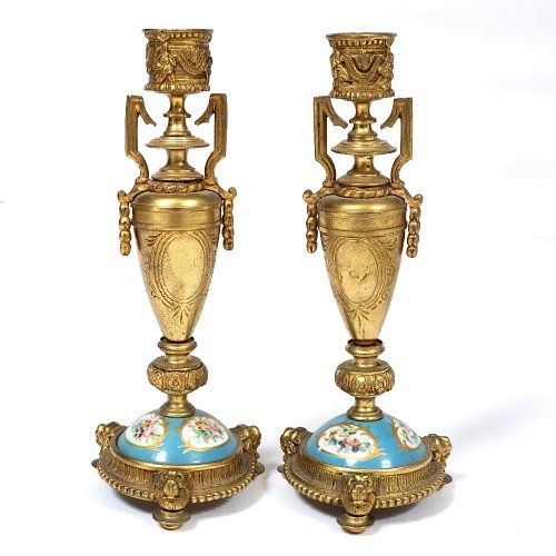 A Pair of Continental Candlesticks

