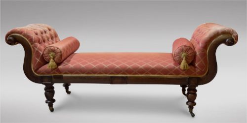 Regency Mahogany Settee/window Seat