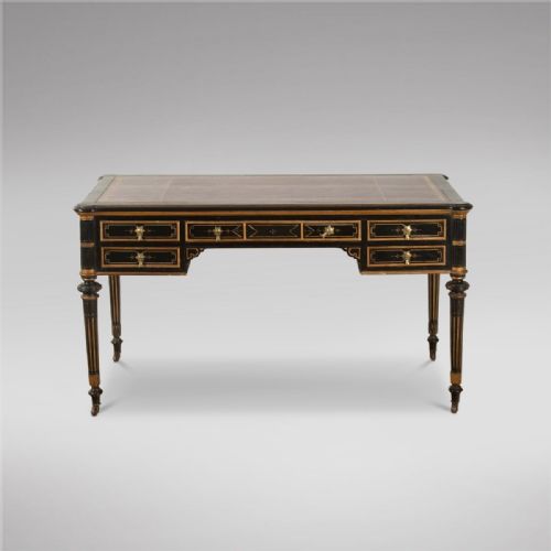 A Lovely Ebonised Bureau Plat C1850
