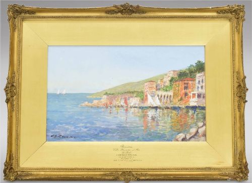 Charles Cousin (French 1904-1972) - Riviera Ville Franche Sur Mer, Le Port
