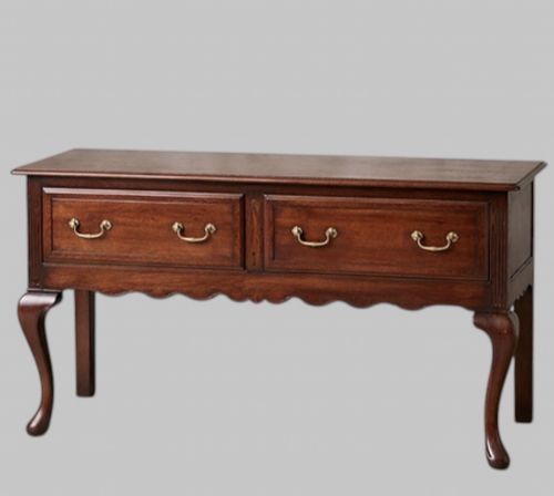 LATE 19TH CENTURY OAK DRESSER BASE CONSOLE TABLE IN THE GEORGIAN TASTE