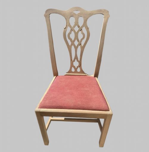 A SET OF EIGHT BLEACHED MAHOGANY DINING CHAIRS C1800 - ADDITIONAL PHOTO 1