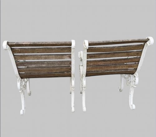 A PAIR OF LION MASK CAST IRON GARDEN ARMCHAIRS C1930 - ADDITIONAL PHOTO 1
