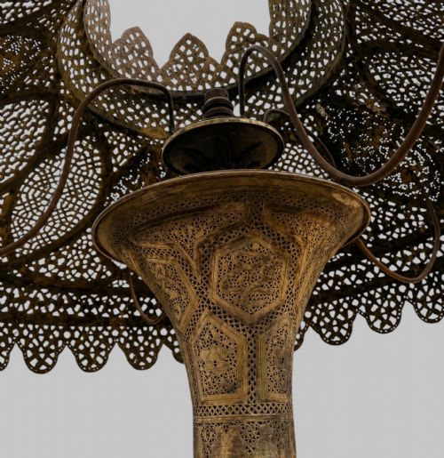 MIDDLE EASTERN MOORISH LARGE SYRIAN FLOOR LAMP - ADDITIONAL PHOTO 6