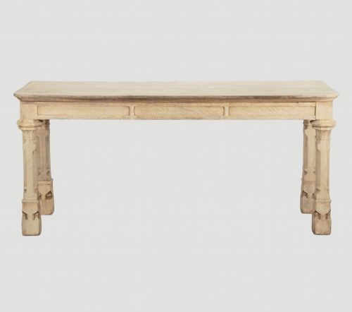A FABULOUS EARLY 19THC BLEACHED OAK SERVING HALL TABLE