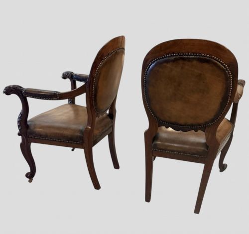 A PAIR OF LOVELY ANGLOINDIAN ROSEWOOD LIBRARY OR SIDE CHAIRS C1830 - ADDITIONAL PHOTO 1