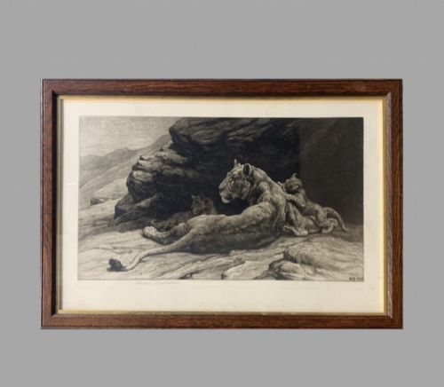 Herbert Dicksee - Etching on Vellum 1922 - A Signed Artists Proof Limited Edition 'Disturbed'