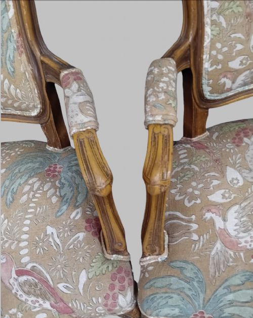 PAIR OF NEOROCOCO OPEN ARMCHAIRS C 1930S - ADDITIONAL PHOTO 5