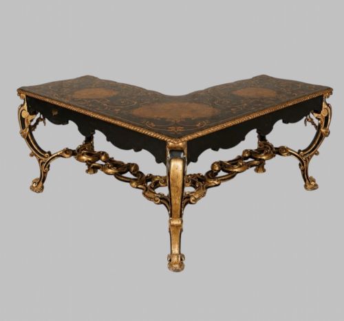 AN IMPRESSIVE 19THC ITALIAN CORNER CONSOLE TABLE - ADDITIONAL PHOTO 2