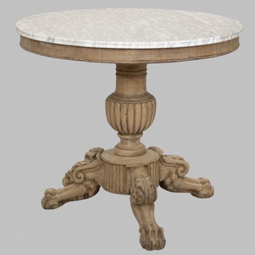 AN ATTRACTIVE BLEACHED WALNUT GUERIDON C1860