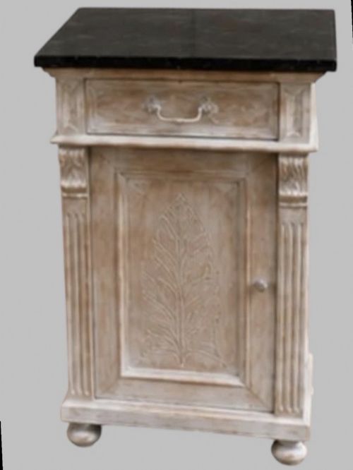 PAIR OF DECORATIVE PAINTED BEDSIDE CABINETS C1900 - ADDITIONAL PHOTO 2