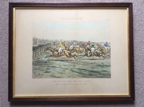 AFTER GEORGE FINCH MASON A SET OF FOUR AQUATINTS HORSE RACING 'BILLIARDS STAKES' - ADDITIONAL PHOTO 4