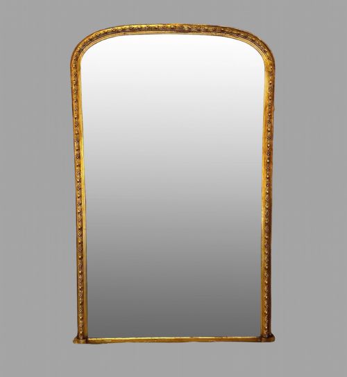 Early Large 19th-century Giltwood Pier Mirror, C.1820
