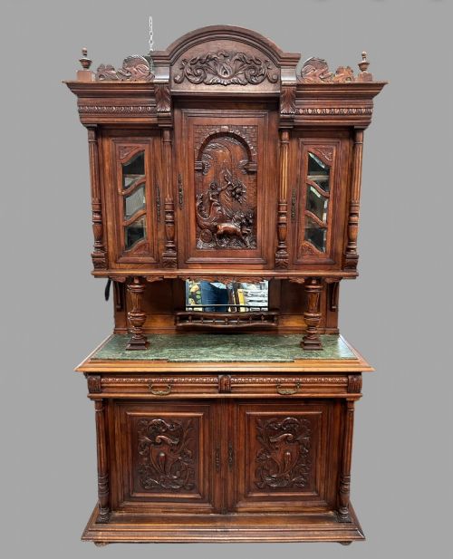 Late Imposing 19th Century French Provincial Walnut Dresser